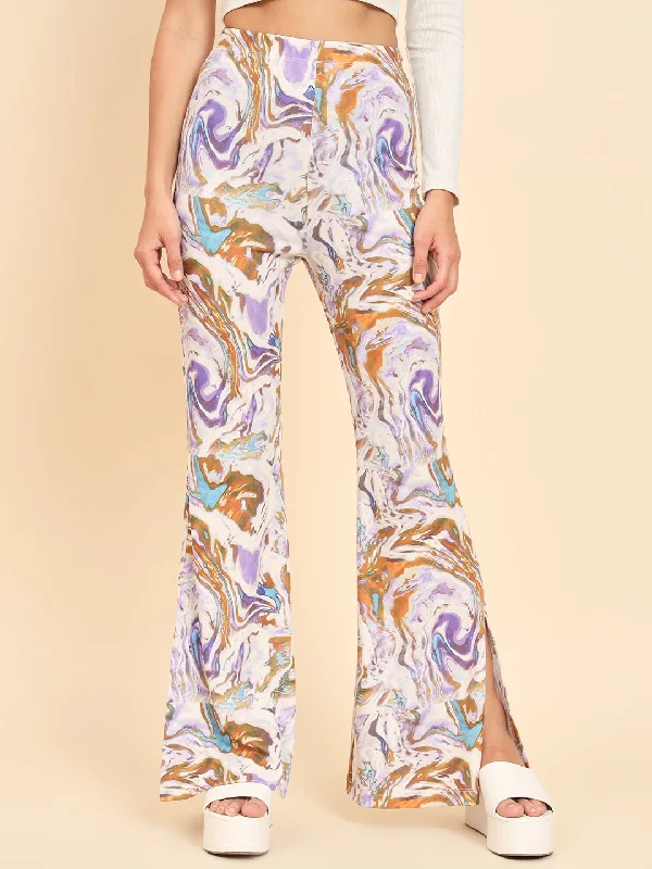TANDUL Women Regular Fit Multicolor Lycra Trousers Trousers fashionable chic Trousers fashionable chic TANDUL Women Regular Fit Multicolor Lycra Trousers Trousers fashionable chic Trousers fashionable chic