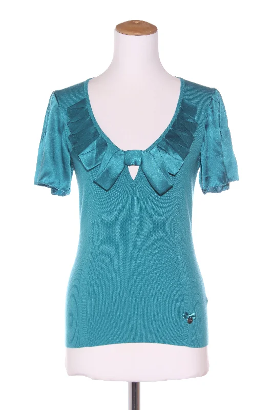 KAREN MILLEN - Silk + wool knit top! 12 Designer Knit Top