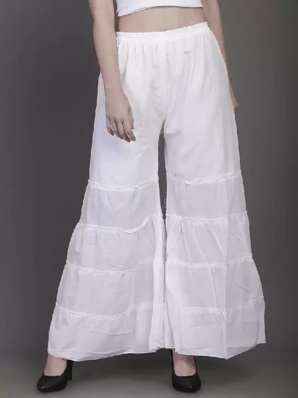 TANDUL Regular Fit Women White Rayon Trousers Trousers Favorite Customer Trousers Favorite Customer TANDUL Regular Fit Women White Rayon Trousers Trousers Favorite Customer Trousers Favorite Customer