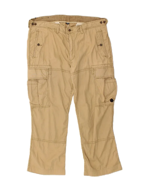 POLO RALPH LAUREN Mens Straight Cargo Trousers W40 L30 Beige Viscose Trousers Top Rated Trousers Top Rated