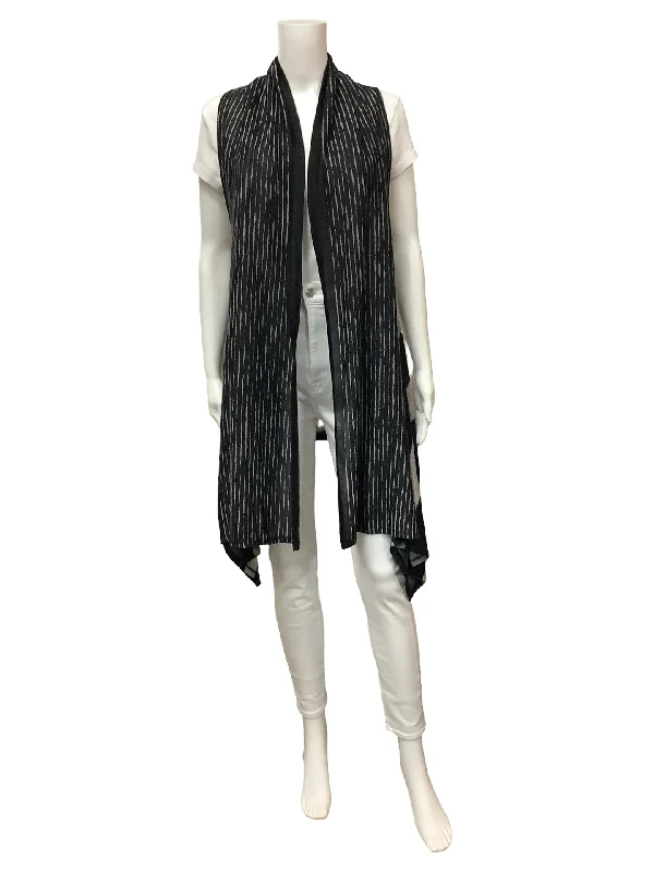 Joseph Ribkoff Cardigan Black & Grey Sleeveless Open Front Size: 8 Mesh Cardigan Canvas Denim Mesh Cardigan Canvas Denim Joseph Ribkoff Cardigan Black & Grey Sleeveless Open Front Size: 8 Mesh Cardigan Canvas Denim Mesh Cardigan Canvas Denim