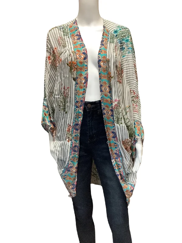 Tolani Women's Cardigan Silk Floral Print Size: OS Transparent Opaque Sheer Transparent Opaque Sheer Tolani Women's Cardigan Silk Floral Print Size: OS Transparent Opaque Sheer Transparent Opaque Sheer