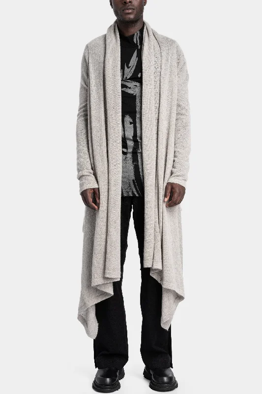 Long wool blend cardigan, Plaster Zippered Front Buttoned Front Snap Front Zippered Front Buttoned Front Snap Front Long wool blend cardigan, Plaster Zippered Front Buttoned Front Snap Front Zippered Front Buttoned Front Snap Front