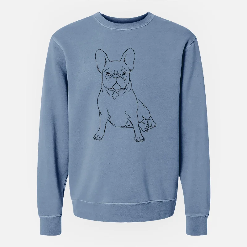 Doodled Violet the French Bulldog - Unisex Pigment Dyed Crew Sweatshirt Hoodie with Zipper Placket Modern Functional Hoodie with Zipper Placket Modern Functional Doodled Violet the French Bulldog - Unisex Pigment Dyed Crew Sweatshirt Hoodie with Zipper Placket Modern Functional Hoodie with Zipper Placket Modern Functional