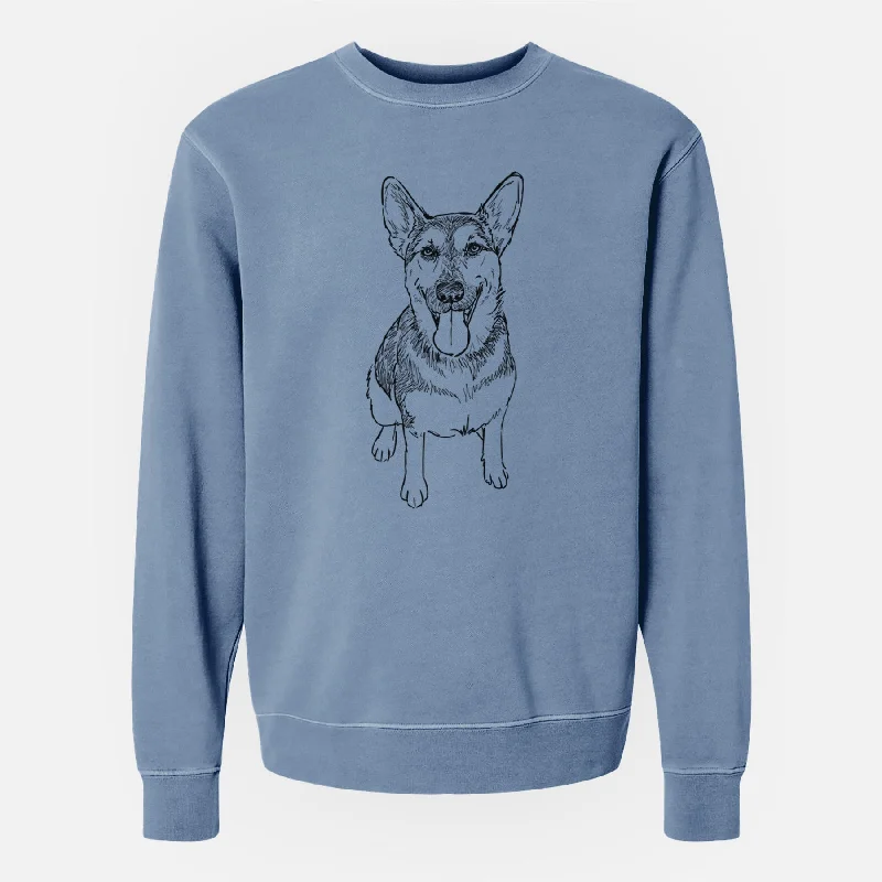 Doodled Syrinx the German Shepherd - Unisex Pigment Dyed Crew Sweatshirt Hooded Sweatshirt Casual Wear Street Style Hooded Sweatshirt Casual Wear Street Style Doodled Syrinx the German Shepherd - Unisex Pigment Dyed Crew Sweatshirt Hooded Sweatshirt Casual Wear Street Style Hooded Sweatshirt Casual Wear Street Style
