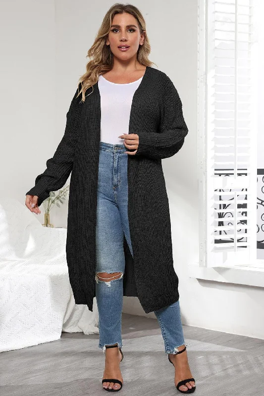 Plus Size Open Front Long Sleeve Cardigan Asymmetrical,ymmetric Pencil Cardigan Asymmetrical,ymmetric Pencil Cardigan