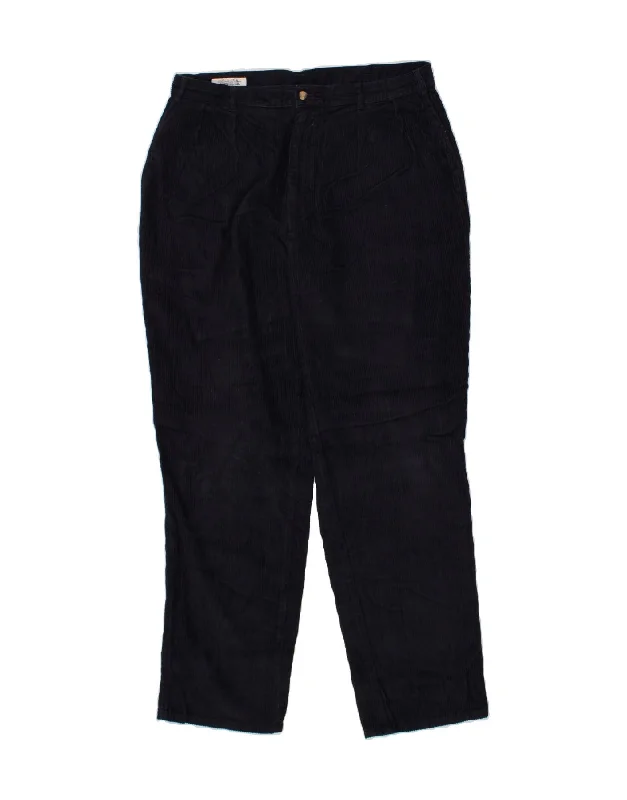 BROOKS BROTHERS Mens Tapered Corduroy Trousers W38 L34 Navy Blue Cotton Trousers Cargo pockets Trousers Cargo pockets