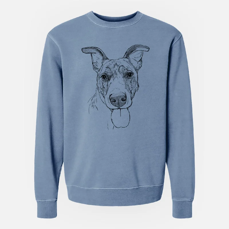 Doodled Tater Tot the Am Staff/German Shepherd Mix - Unisex Pigment Dyed Crew Sweatshirt Hoodie with Hem Detail Decorative Unique Hoodie with Hem Detail Decorative Unique Doodled Tater Tot the Am Staff/German Shepherd Mix - Unisex Pigment Dyed Crew Sweatshirt Hoodie with Hem Detail Decorative Unique Hoodie with Hem Detail Decorative Unique