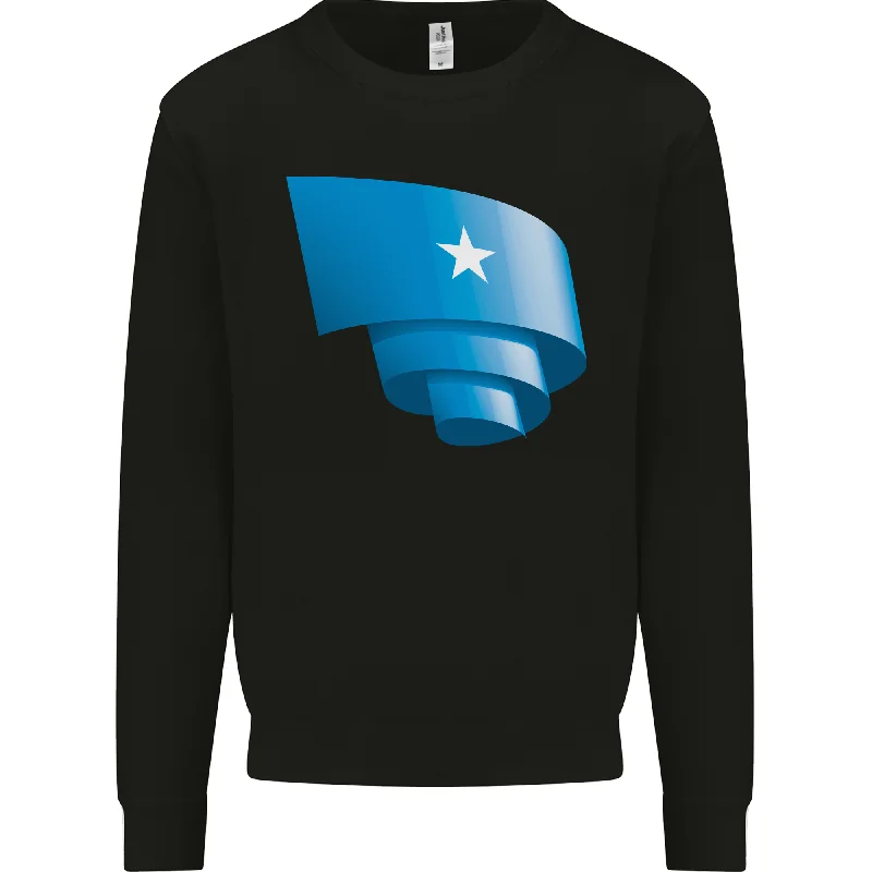 Curled Somalia Flag Somalian Day Football Mens Sweatshirt Jumper Hoodie with Mesh Breathable Sporty Hoodie with Mesh Breathable Sporty