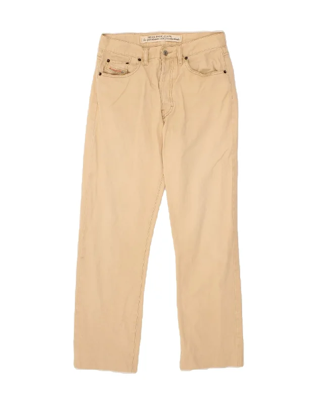 DIESEL Womens Straight Casual Trousers W32 L30 Beige Cotton Trousers Evening Elegant Trousers Evening Elegant