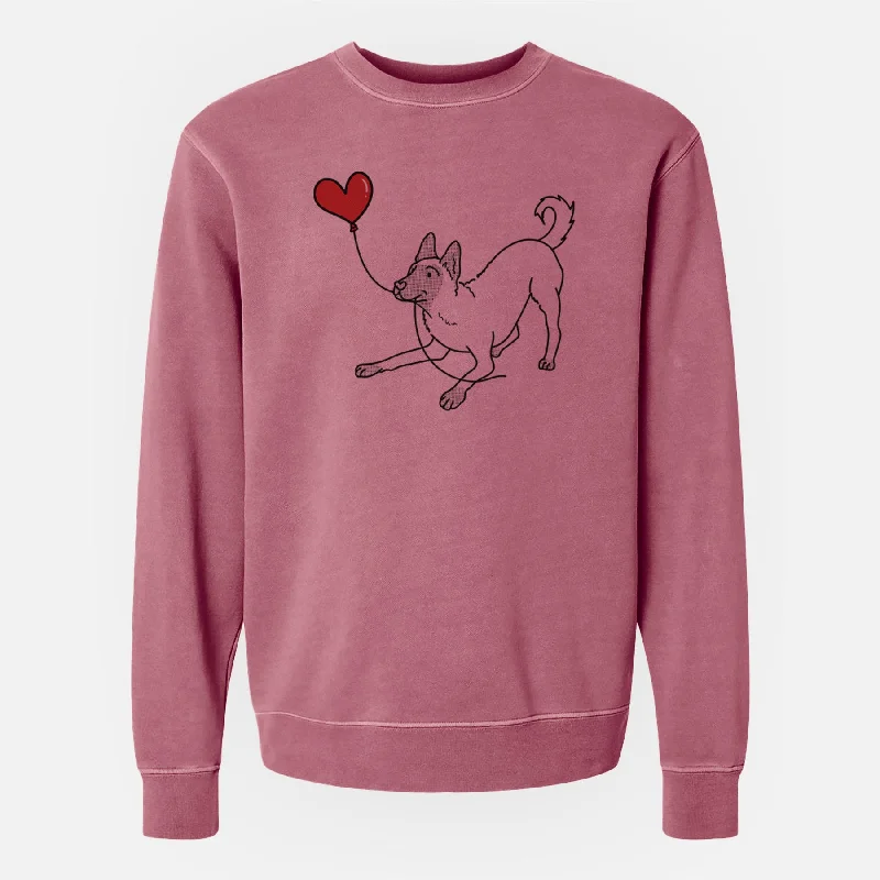Belgian Malinois Heart String - Unisex Pigment Dyed Crew Sweatshirt Hoodie with Hem Frayed Vintage Worn Hoodie with Hem Frayed Vintage Worn Belgian Malinois Heart String - Unisex Pigment Dyed Crew Sweatshirt Hoodie with Hem Frayed Vintage Worn Hoodie with Hem Frayed Vintage Worn