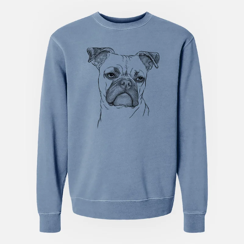 Bare Mack the Bugg (Boston Terrier/Pug) - Unisex Pigment Dyed Crew Sweatshirt Hoodie with Hem Contrast Bold Stylish Hoodie with Hem Contrast Bold Stylish Bare Mack the Bugg (Boston Terrier/Pug) - Unisex Pigment Dyed Crew Sweatshirt Hoodie with Hem Contrast Bold Stylish Hoodie with Hem Contrast Bold Stylish