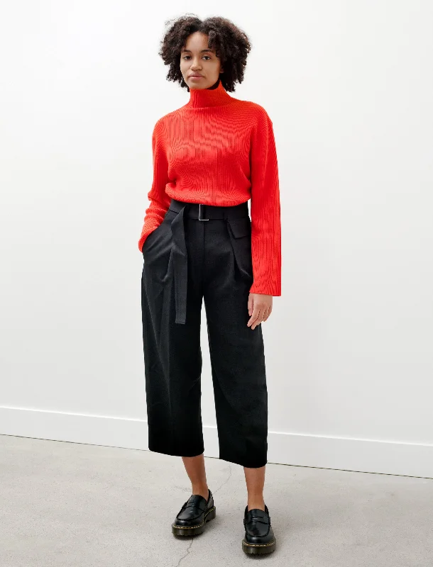 Spur Viscose Wool Trousers Black Trousers Culottes Wide Leg Trousers Culottes Wide Leg