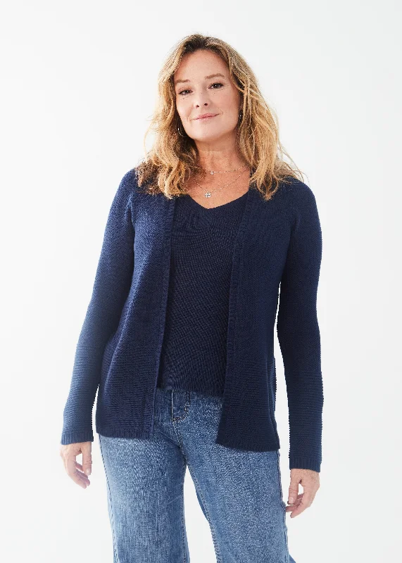 FDJ Long Sleeve Textured Cardigan 1144624-NVY Navy Fitted Loose Oversized Fitted Loose Oversized FDJ Long Sleeve Textured Cardigan 1144624-NVY Navy Fitted Loose Oversized Fitted Loose Oversized