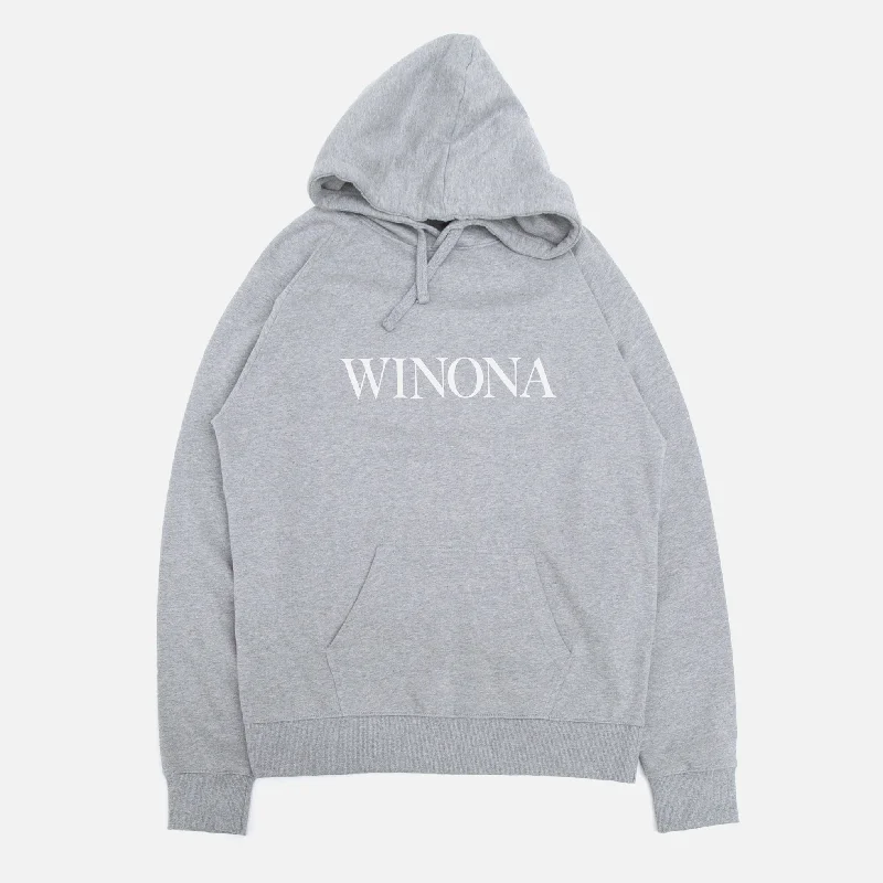 Winona Hoodie - Melange Grey Hoodie with Tie-Dye Psychedelic Retro Hoodie with Tie-Dye Psychedelic Retro