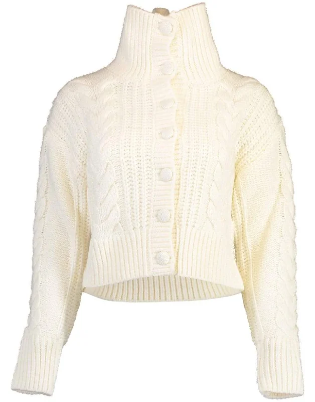 Iris Cable Knit Cardigan Zippered Front Buttoned Front Snap Front Zippered Front Buttoned Front Snap Front