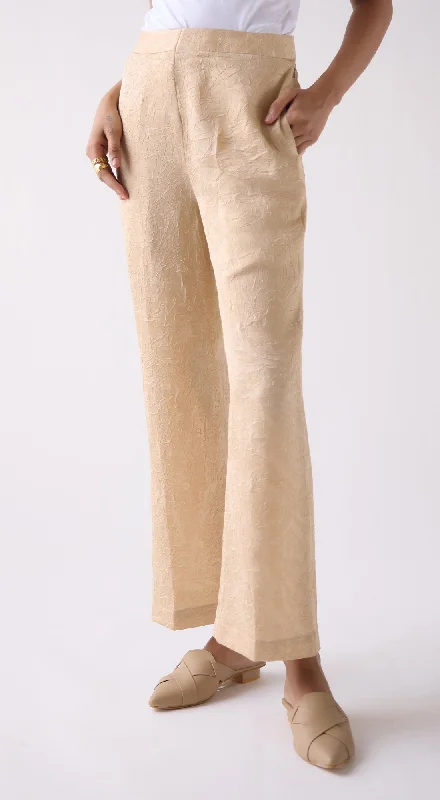 Gold Flared Trousers Trousers Evening Elegant Trousers Evening Elegant