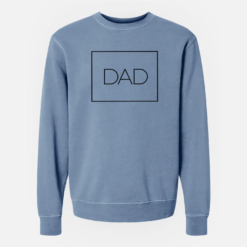 Dad Boxed - Unisex Pigment Dyed Crew Sweatshirt Hoodie with Belted Waist Structured Tailored Hoodie with Belted Waist Structured Tailored