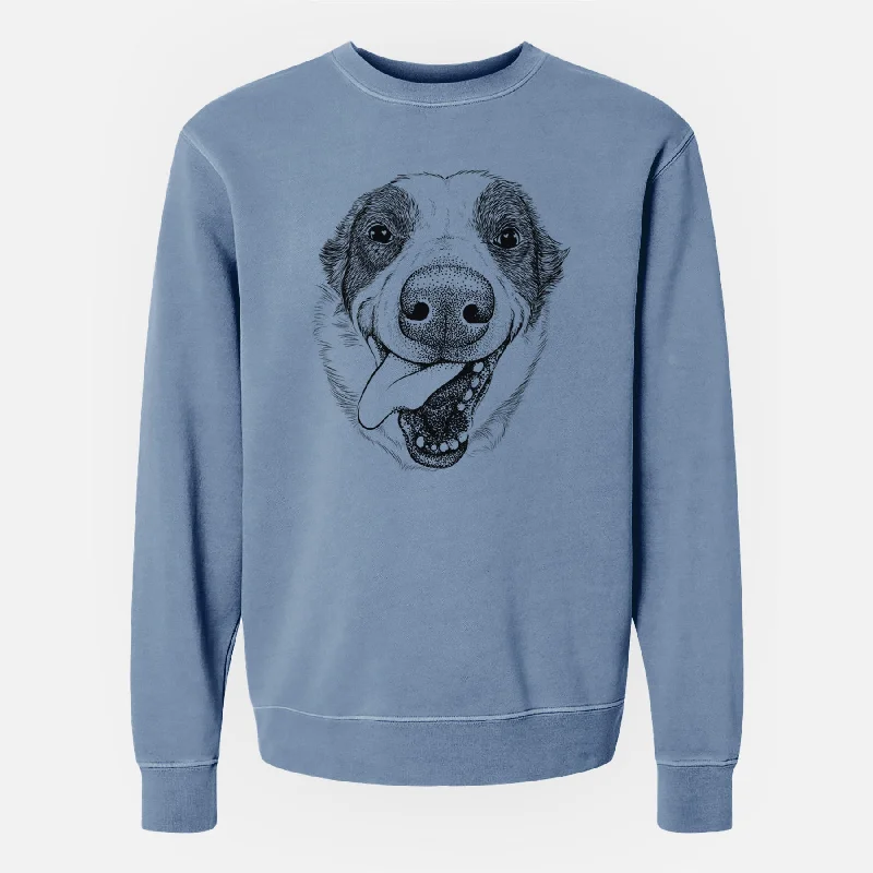 Bare Elwood the Border Collie - Unisex Pigment Dyed Crew Sweatshirt Hoodie with Thumb Holes Functional Cozy Hoodie with Thumb Holes Functional Cozy Bare Elwood the Border Collie - Unisex Pigment Dyed Crew Sweatshirt Hoodie with Thumb Holes Functional Cozy Hoodie with Thumb Holes Functional Cozy