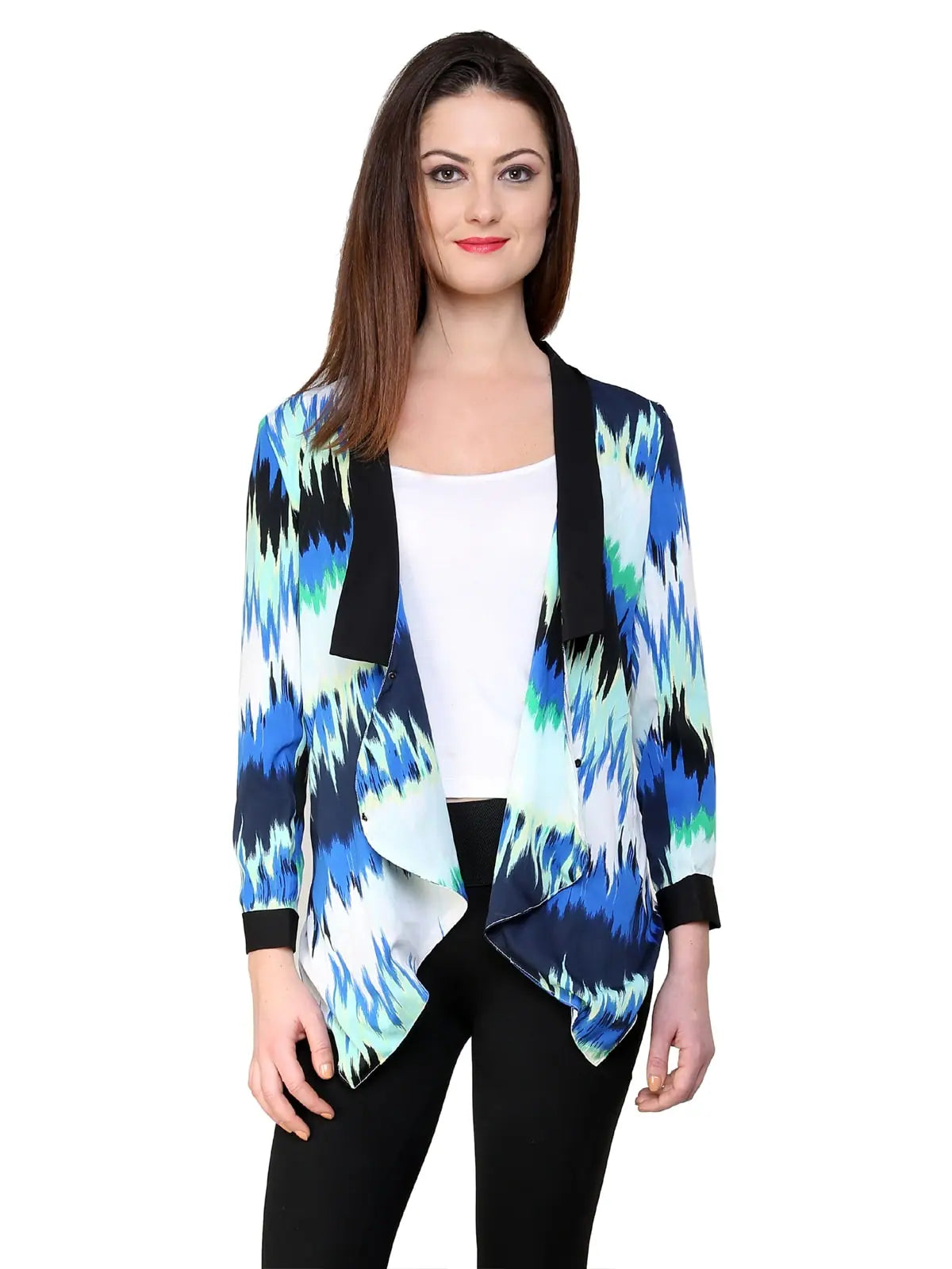 Blue Shaded Blazer Women's Trendy Blazer