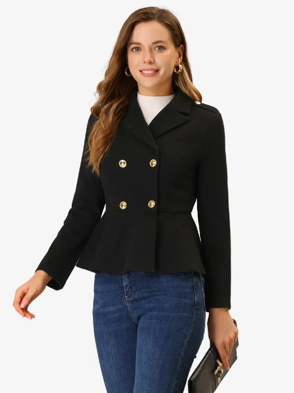 Double Breasted Pea Coat Notched Lapel Blazer Peplum Jacket Zippered Jacket Buttoned Jacket Snapped Jacket Zippered Jacket Buttoned Jacket Snapped Jacket
