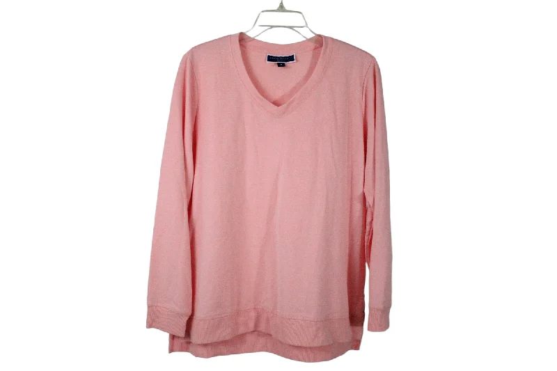 Karen Scott Sport Pink Ultra Soft Knit Top | M Ash Gray Knit Top