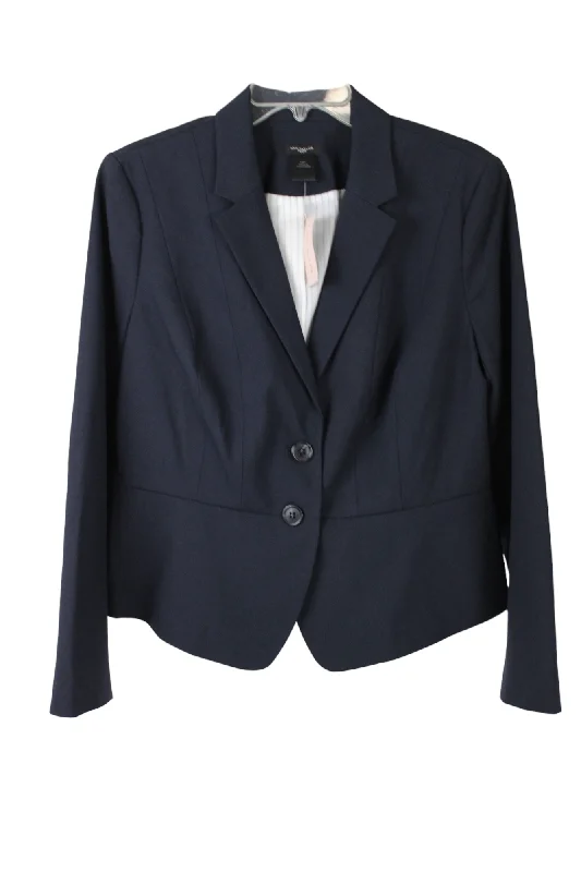 NEW Ann Taylor Navy Blue Blazer | 14 Petite Women's Vintage Jacket