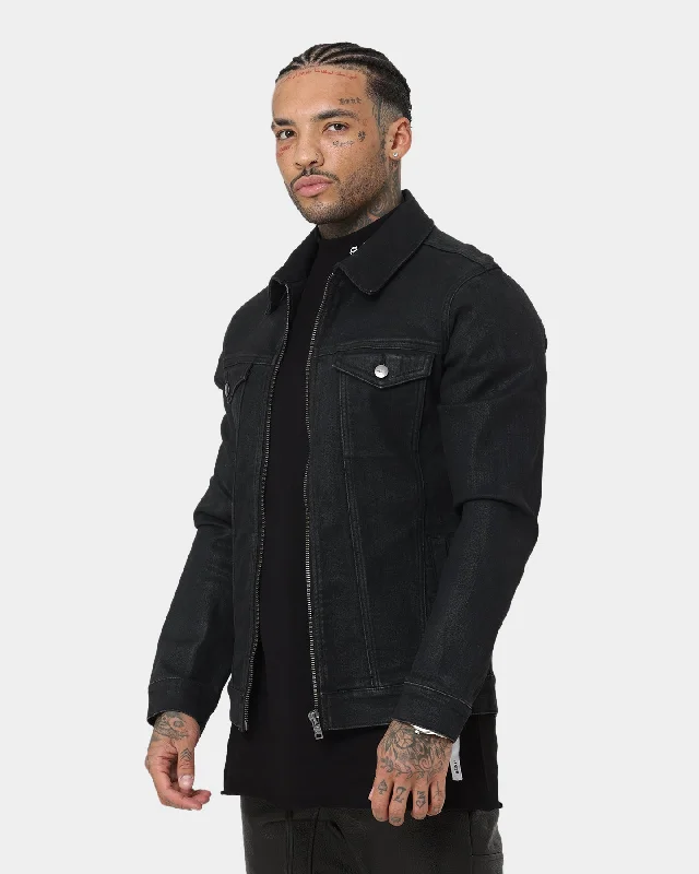 Saint Morta Ventura Waxed Jacket Black Wax Zip Front Button Front Snap Front Zip Front Button Front Snap Front