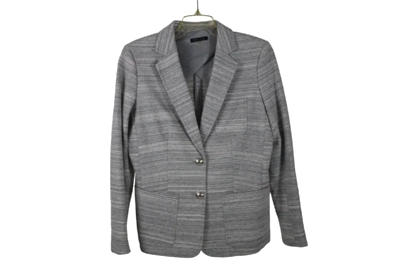 Tommy Hilfiger Gray Heathered Blazer | 10 Women's Boutique Suit