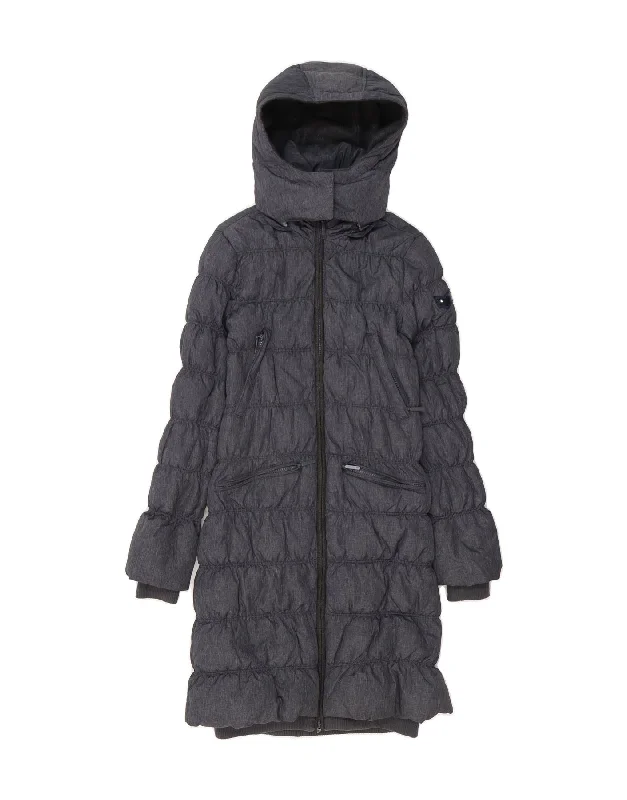 GAS Womens Hooded Padded Coat UK 10 Small Grey Polyamide Hooded Jacket Zipper Jacket Button Jacket GAS Womens Hooded Padded Coat UK 10 Small Grey Polyamide Hooded Jacket Zipper Jacket Button Jacket