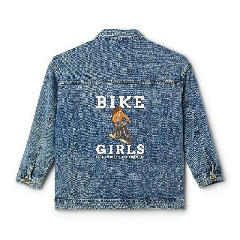 Bike Girls Like to ride the hard ones - Women's Denim Jean Jacket Mesh Jacket Canvas Jacket Denim Jacket Mesh Jacket Canvas Jacket Denim Jacket Bike Girls Like to ride the hard ones - Women's Denim Jean Jacket Mesh Jacket Canvas Jacket Denim Jacket Mesh Jacket Canvas Jacket Denim Jacket