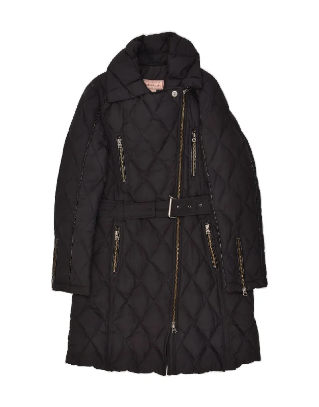 MARLBORO CLASSICS Womens Padded Coat EU 38 Medium Black Polyester Stand-Up Roll-Neck Turtle MARLBORO CLASSICS Womens Padded Coat EU 38 Medium Black Polyester Stand-Up Roll-Neck Turtle