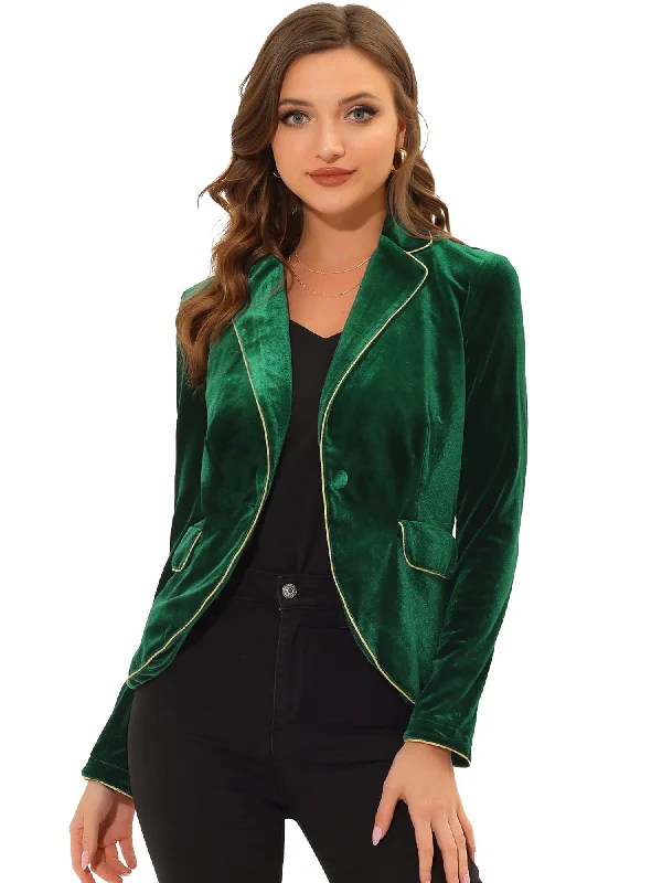 Suit Jacket Notched Lapel 1 Button Office Velvet Blazer Fleece Fabric Down Fabric Feather Fabric Fleece Fabric Down Fabric Feather Fabric Suit Jacket Notched Lapel 1 Button Office Velvet Blazer Fleece Fabric Down Fabric Feather Fabric Fleece Fabric Down Fabric Feather Fabric