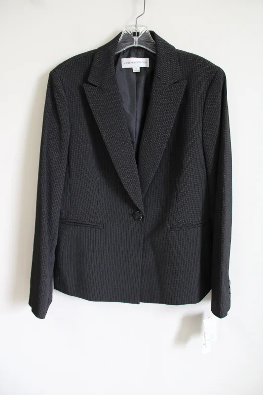 NEW Jones New York Suit Set Black Royal Flare Blazer & Pant | 12 Women's Unique Blazer