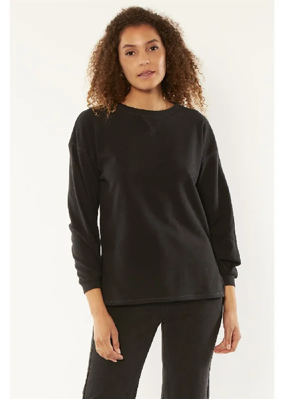 Amuse Society Jess Long Sleeve Fleece Knit Top Holiday Knit Blouse