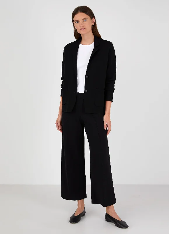 Women's Milano Knit Blazer in Black Women's Premium Blazer