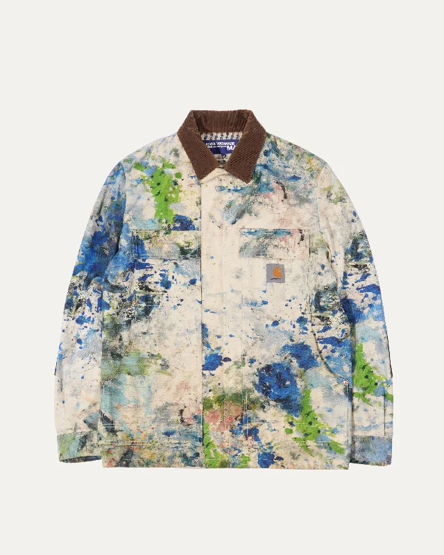 Comme des Garçons MAN Carhartt Paint Splatter Jacket Nylon Fabric Polyester Fabric Spandex Fabric Nylon Fabric Polyester Fabric Spandex Fabric