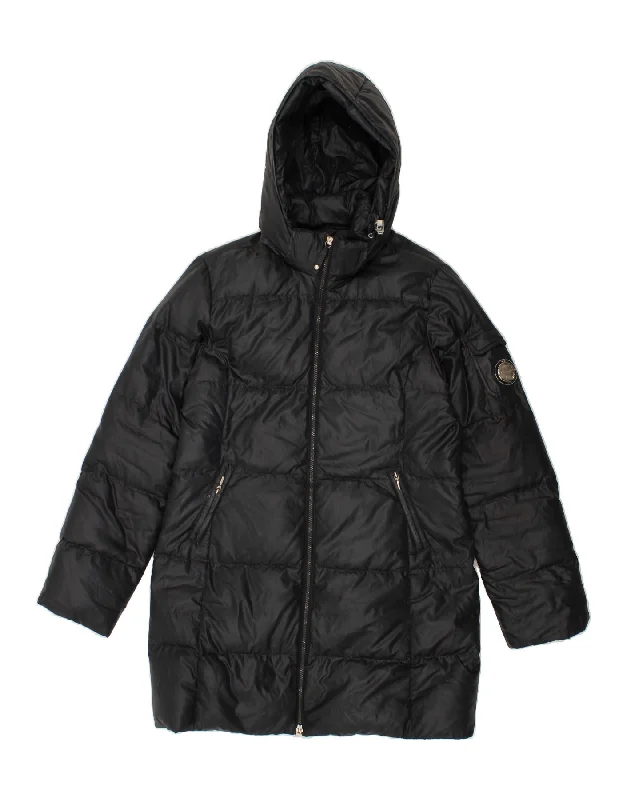 CHAMPION Womens Hooded Padded Coat UK 16 Large Black Polyester Faux Fur Real Fur Shearling CHAMPION Womens Hooded Padded Coat UK 16 Large Black Polyester Faux Fur Real Fur Shearling
