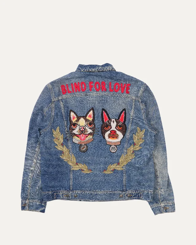 Blind For Love Embroidered Boston Terrier Appliqué Denim Trucker Jacket V-Neck Jacket Boat Neck Jacket Square Neck Jacket V-Neck Jacket Boat Neck Jacket Square Neck Jacket Blind For Love Embroidered Boston Terrier Appliqué Denim Trucker Jacket V-Neck Jacket Boat Neck Jacket Square Neck Jacket V-Neck Jacket Boat Neck Jacket Square Neck Jacket