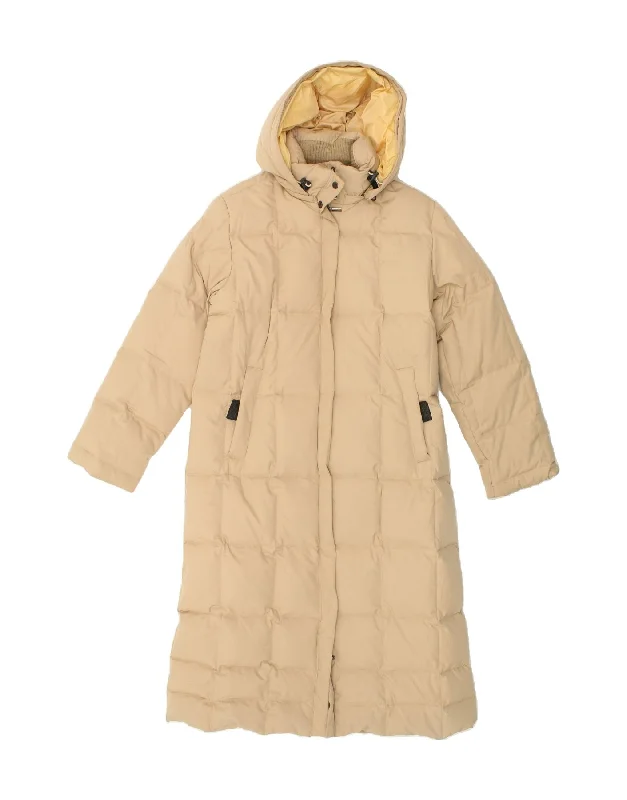 MURPHY & NYE Womens Hooded Padded Coat UK 14 Medium Beige Polyester Fleece Down Feather MURPHY & NYE Womens Hooded Padded Coat UK 14 Medium Beige Polyester Fleece Down Feather