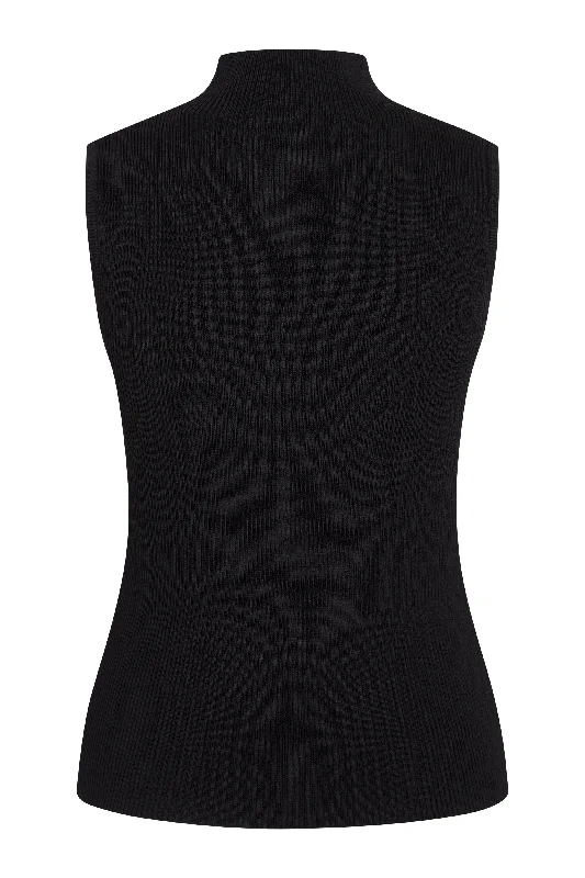 Bruuns Bazaar Women - RiversBBAditi knit top - Black Bohemian Knit Top