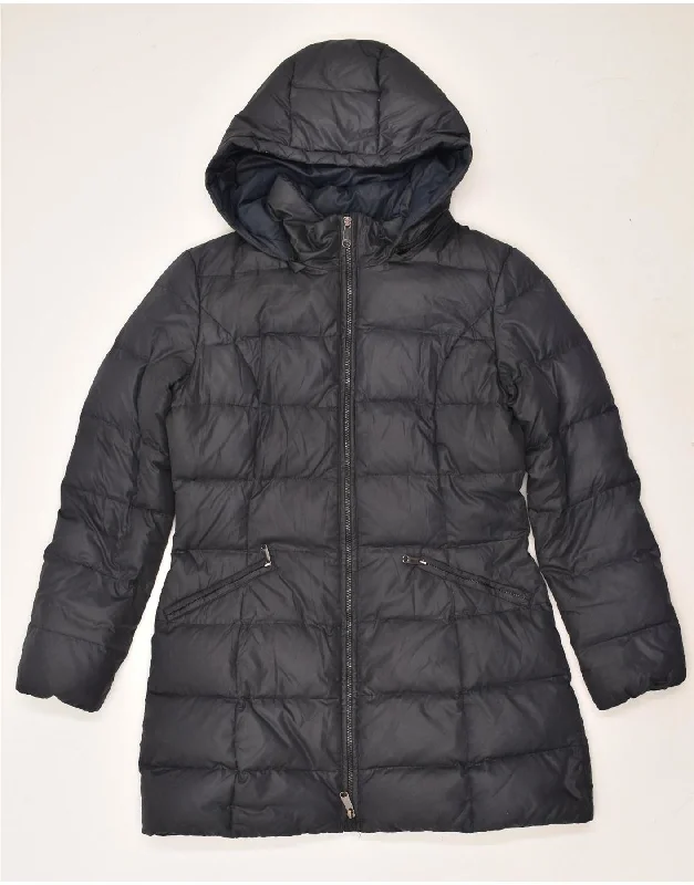 MAX & CO. Womens Hooded Padded Coat UK 12 Medium Black Polyester Toggle Coat Shawl Collar Coat Notch Collar Coat MAX & CO. Womens Hooded Padded Coat UK 12 Medium Black Polyester Toggle Coat Shawl Collar Coat Notch Collar Coat