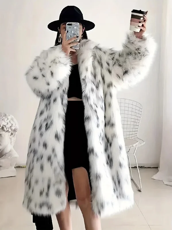 Luxurious Leopard Print Faux Fur Coat Winter, Women's Clothing Houndstooth Coat Plaid Coat Tartan Coat Luxurious Leopard Print Faux Fur Coat Winter, Women's Clothing Houndstooth Coat Plaid Coat Tartan Coat