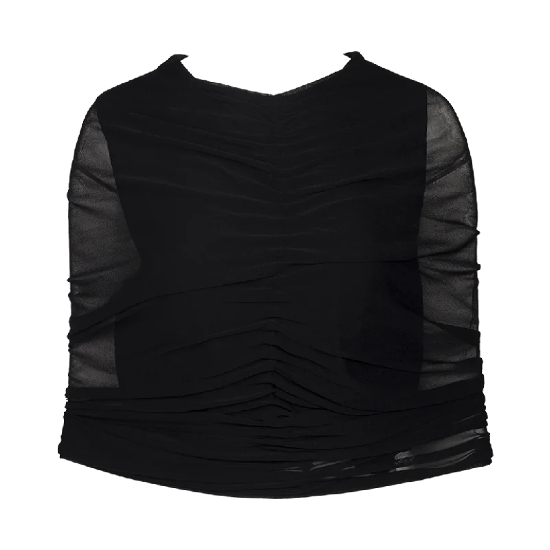 The Lyra Shirred Knit Top Soft Knit Shirt