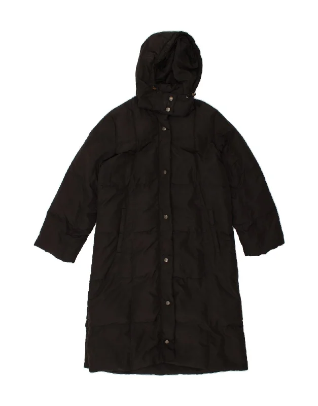 MAX MARA Womens Hooded Padded Coat UK 14 Large Black Polyamide Chenille Brocade Lace MAX MARA Womens Hooded Padded Coat UK 14 Large Black Polyamide Chenille Brocade Lace