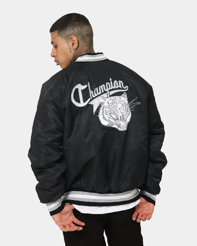 Champion LFS Letterman Jacket Black Toggled Jacket Drawstring Jacket Belted Jacket Toggled Jacket Drawstring Jacket Belted Jacket