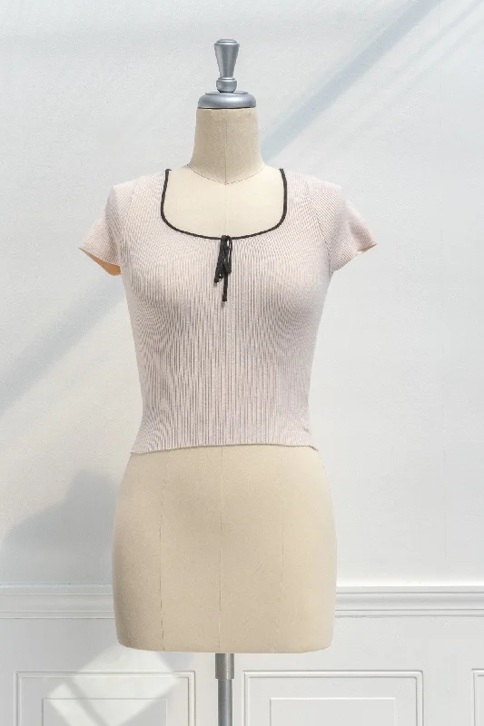 Chantilly Knit Top Sophisticated Knit Shirt