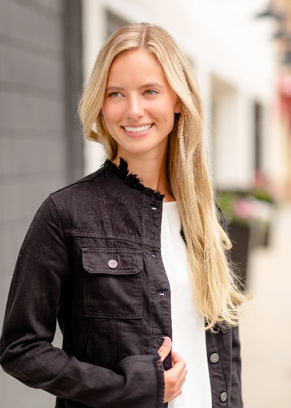 Distressed Collar Jean Jacket - FINAL SALE Tailored Jacket Straight Jacket A-Line Jacket Tailored Jacket Straight Jacket A-Line Jacket Distressed Collar Jean Jacket - FINAL SALE Tailored Jacket Straight Jacket A-Line Jacket Tailored Jacket Straight Jacket A-Line Jacket