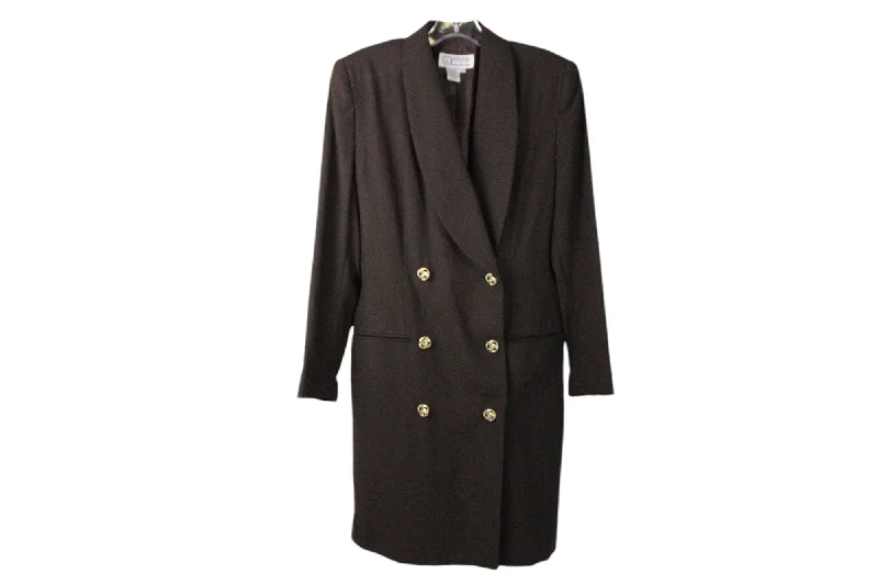 Vintage Atrium Brown Blazer Dress | 6 Women's Premium Blazer