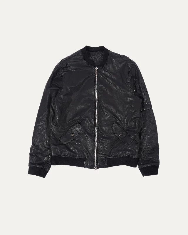 Uncle Slam Cashmere and Leather MA-1 Bomber Jacket Tailored Jacket Straight Jacket A-Line Jacket Tailored Jacket Straight Jacket A-Line Jacket